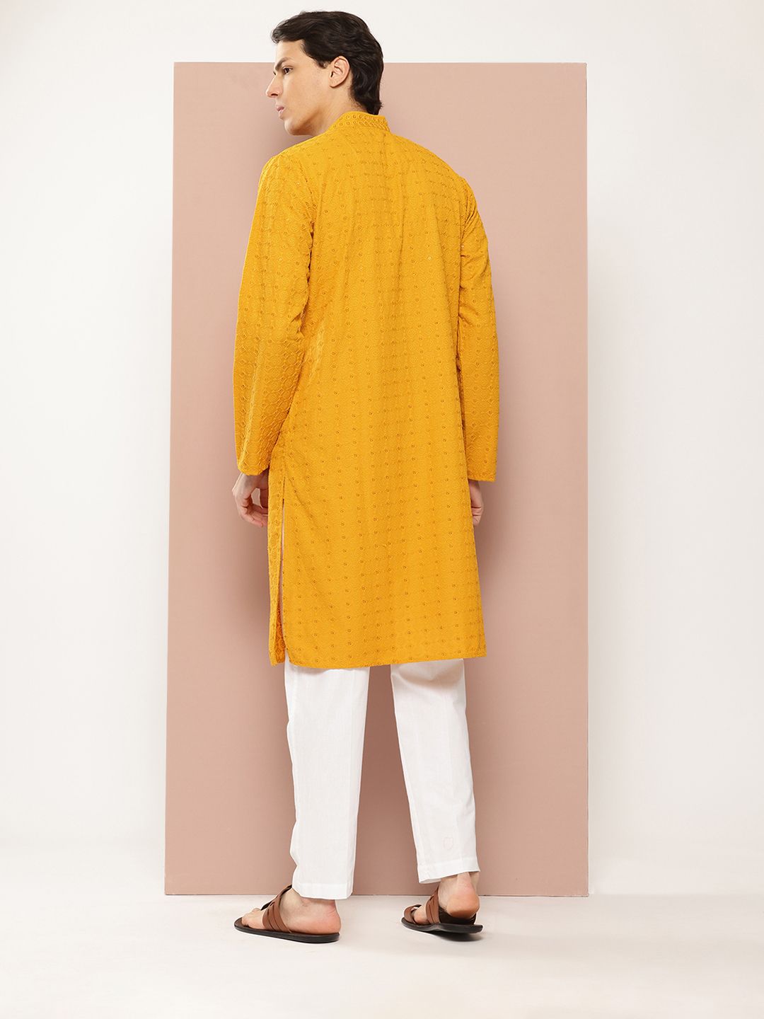 See Designs Embroidered Sequinned Kurta with Pyjamas