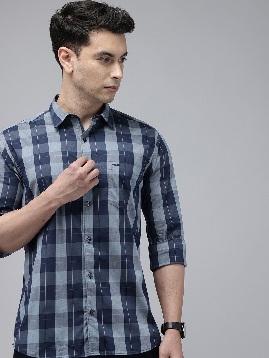 Park Avenue Slim Fit Checked Casual Shirt