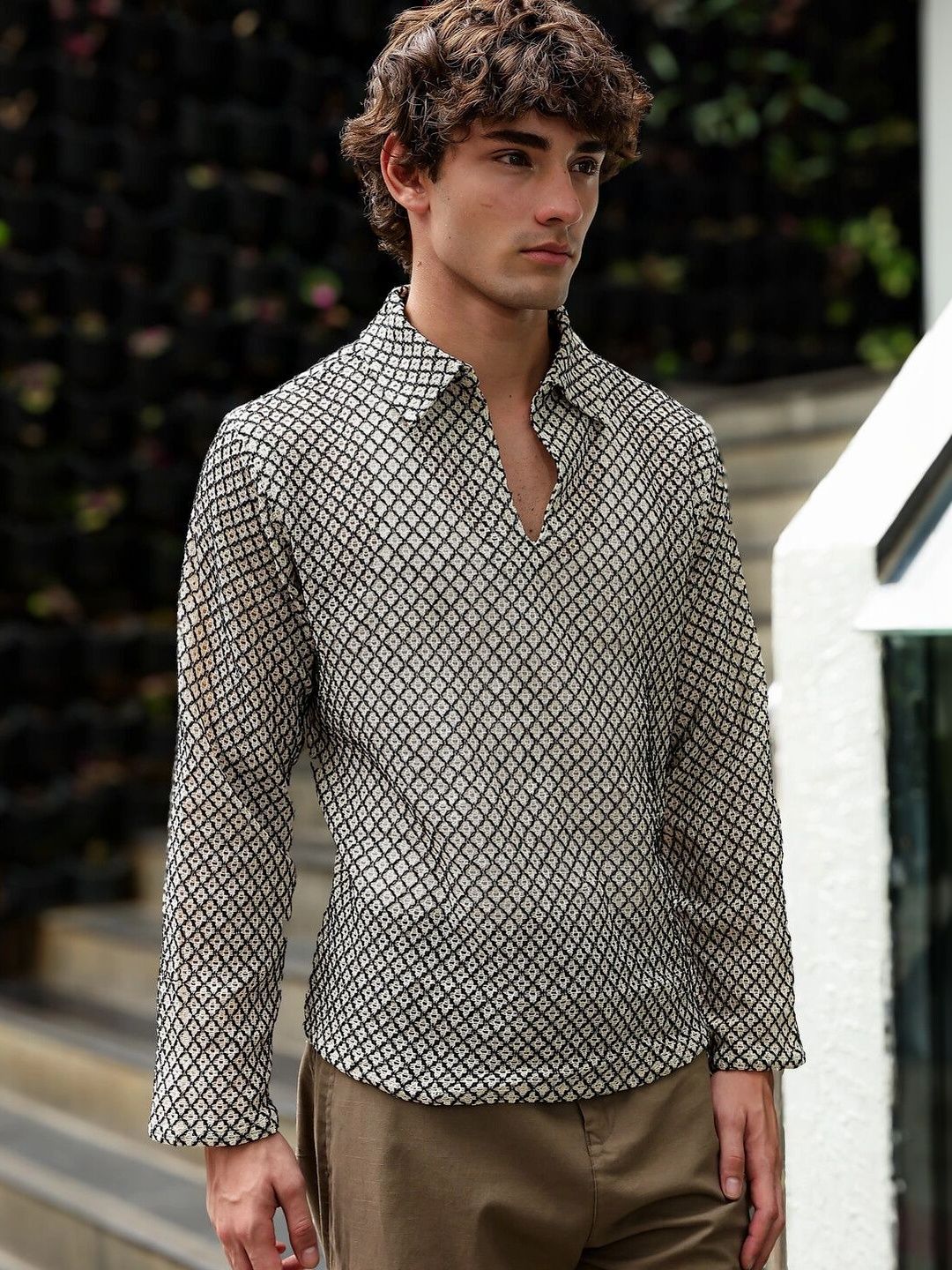 Eszett Men Classic Printed Casual Shirt