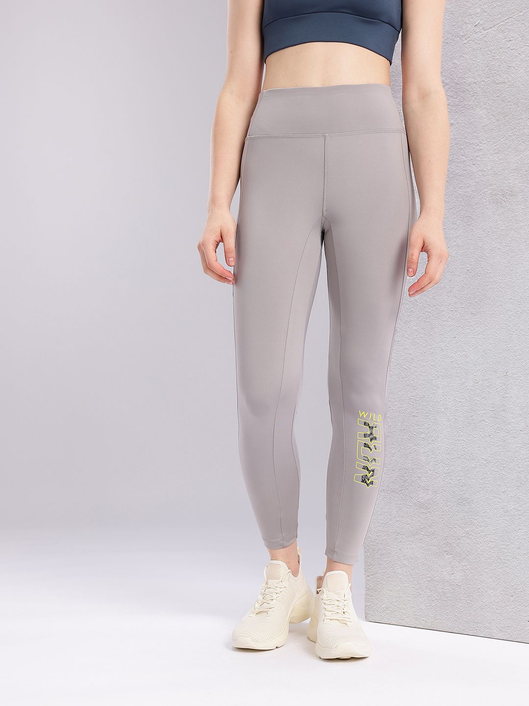 HRX by Hrithik Roshan Women Brand Logo Print Rapid-Dry Running Tights