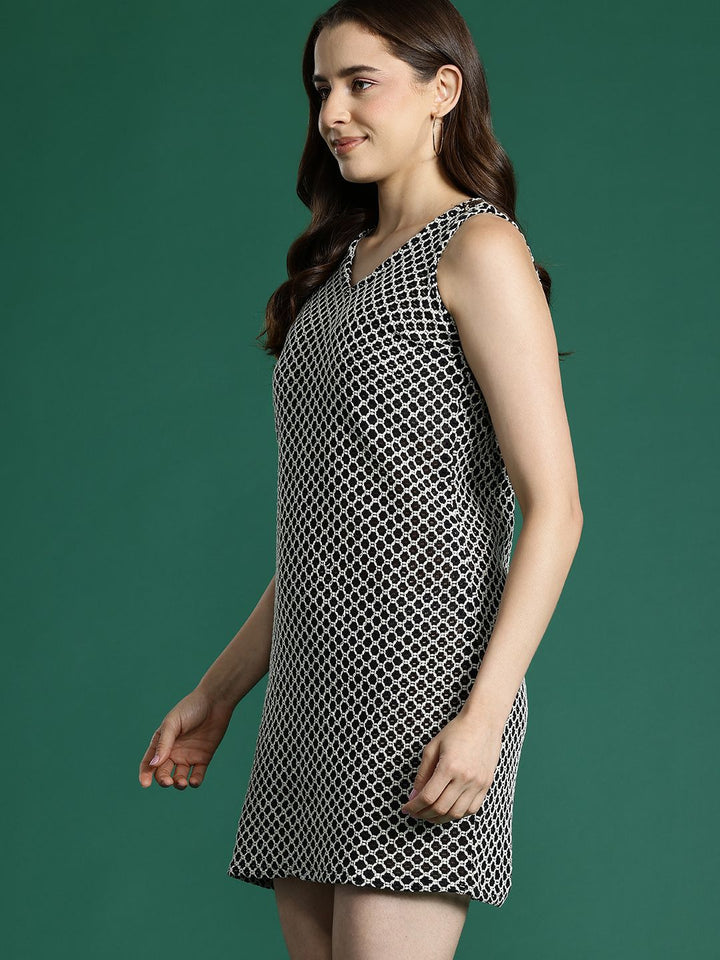 DressBerry Chevron Sheath Mini Dress