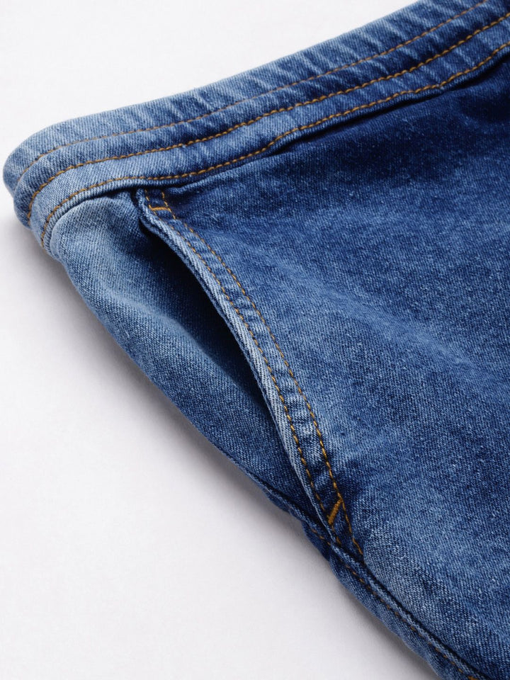 The Indian Garage Co Men Faded Denim Shorts