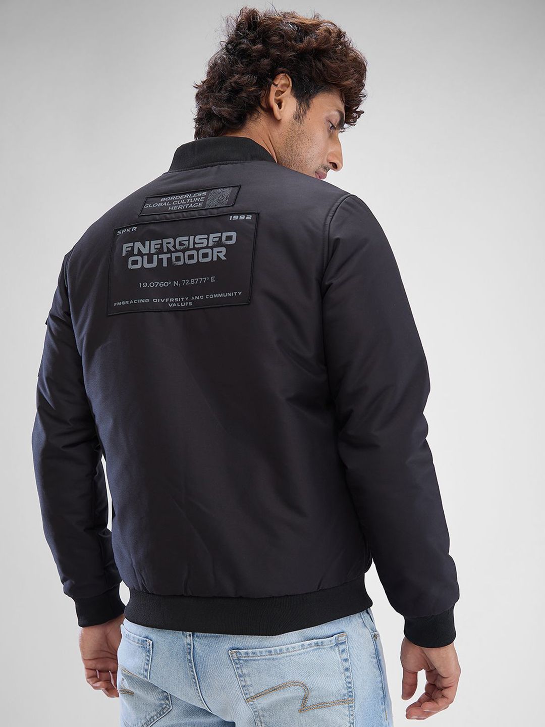 SPYKAR Men Solid Full Sleeve Regular Bomber Jacket