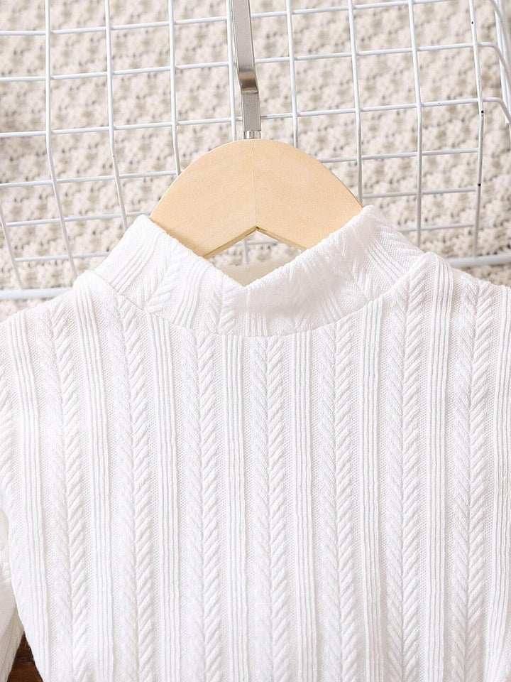 YK Girls Self Designed Long Sleeve Top Skirt & Dupatta Clothing Set