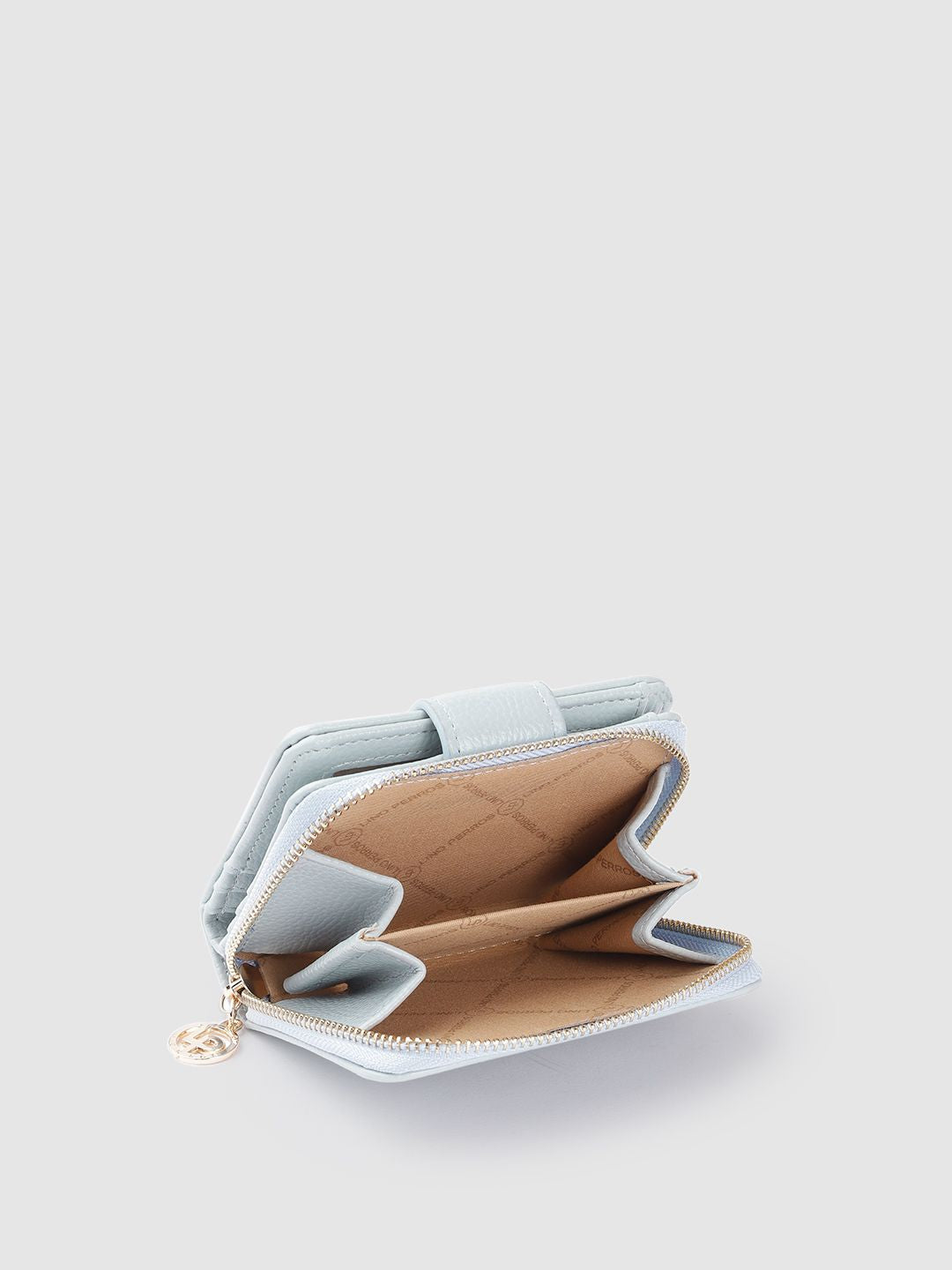 Lino Perros Women Blue Solid Two Fold Wallet