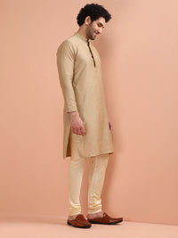 KISAH Men Ethnic Motifs Woven Design Kurta with Churidar