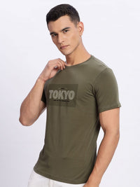 ADRO Men Typography Printed Round Neck Cotton T-shirt