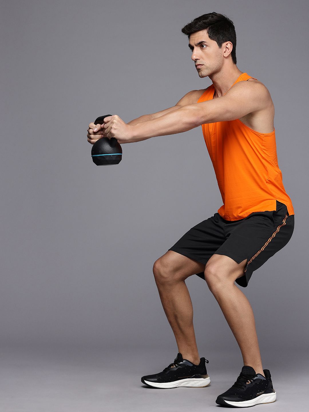 HRX by Hrithik Roshan Men Sculptflex Self-Design Rapid-Dry Training Shorts
