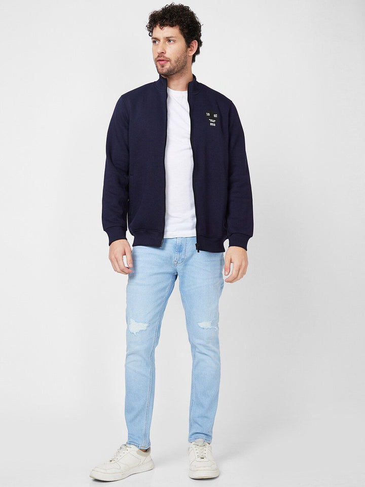 SPYKAR Printed High Neck Sweatshirt