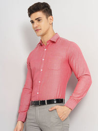 The Indian Garage Co. X Luxe Slim Fit Textured Self Design Cotton Formal Shirt