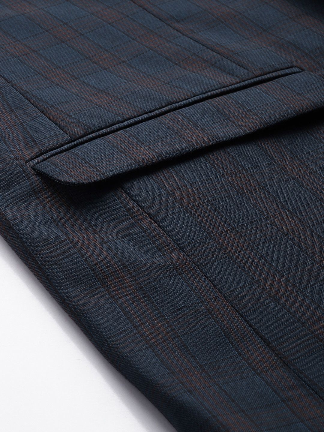 Park Avenue Super Slim Fit Checked Notched Lapel Single-Breasted Formal 2 Piece Suits