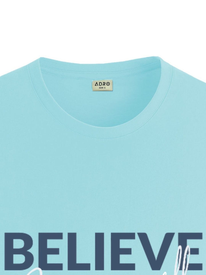 ADRO Men Typography Printed Applique T-shirt