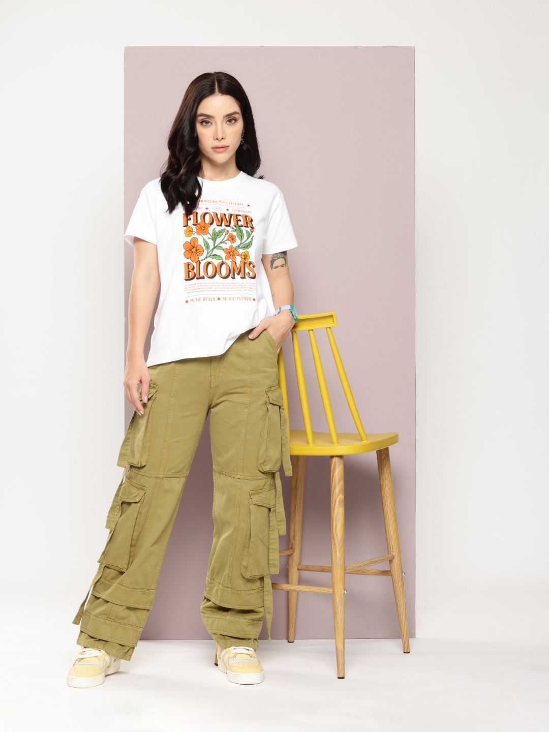 DILLINGER Typography Printed Pure Cotton Boxy T-shirt