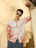 DENNISON Men Placement Printed Drop Shoulder Oversized Shirt
