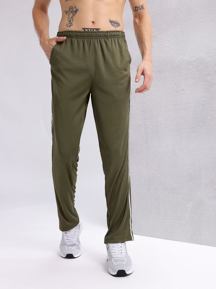 HRX by Hrithik Roshan Men Side Stripes Rapid-Dry Training Track Pants
