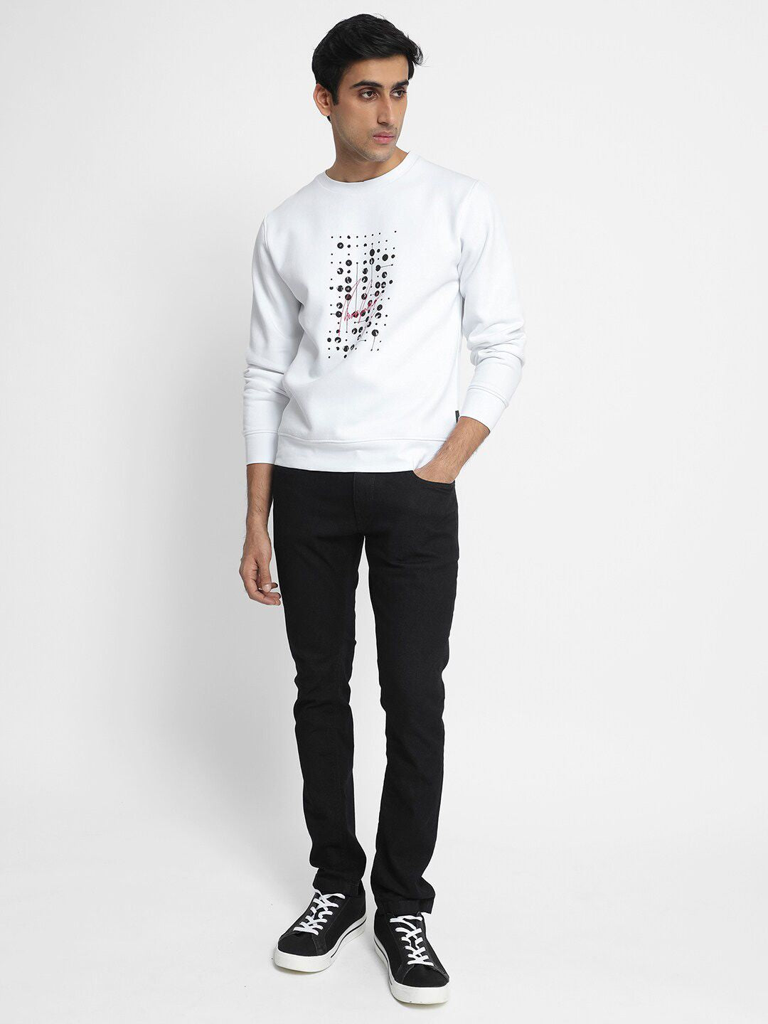 RARE RABBIT Men Venicee Graphic Printed Sweatshirt