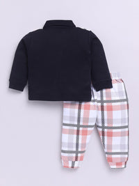 Moms Love Infant Boys Checked Pure Cotton Clothing Set