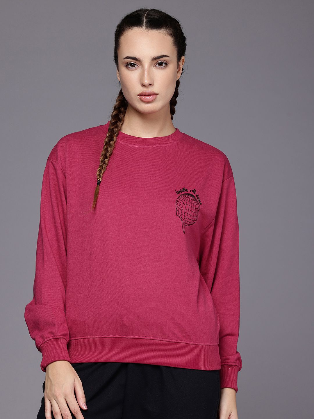HRX by Hrithik Roshan Naturetherapy Graphic Printed Outdoor Sweatshirt