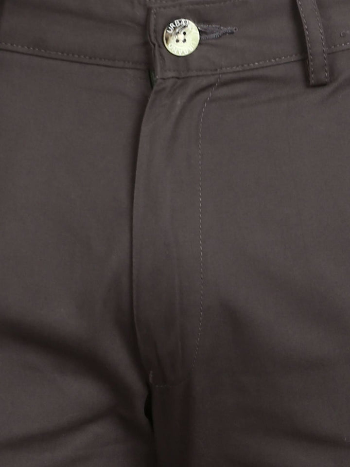 Urbano Fashion Men Grey Slim Fit Easy Wash Trousers