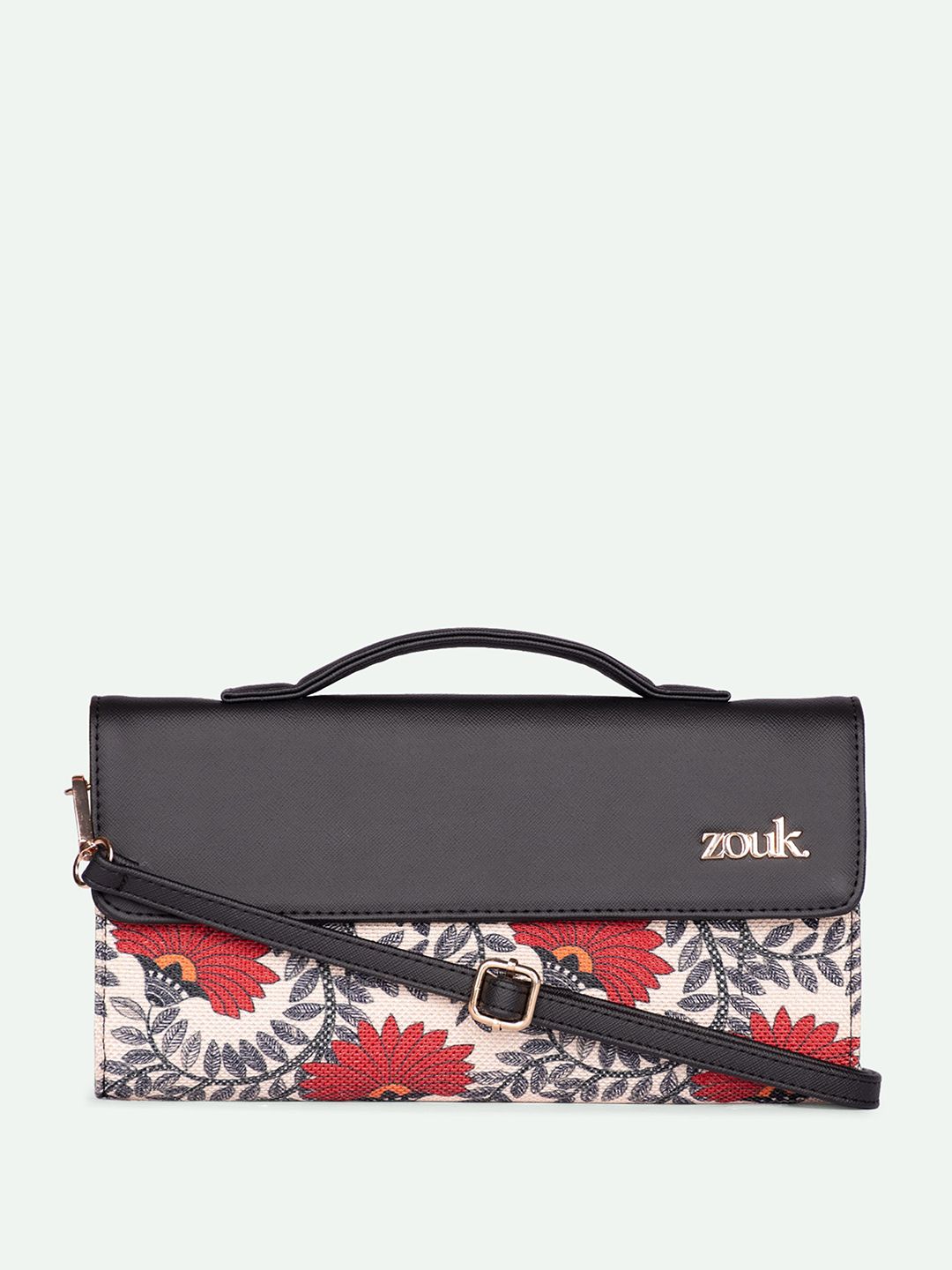 ZOUK Rhea Kapoor Nawabi Couture Textured Water Resistant Jute Envelope Clutch