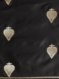 Saree mall Black & Golden Woven Design Banarasi Saree