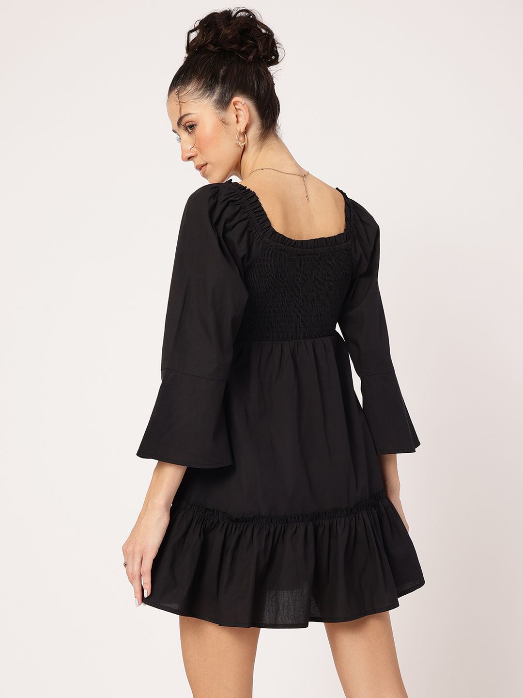 DressBerry City Slicker Tie-Up Waist A-Line Mini Dress