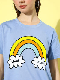 DILLINGER Women Printed Pure Cotton Boxy T-shirt