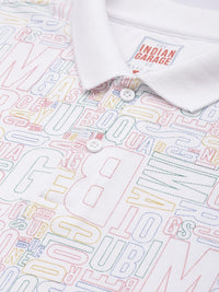 The Indian Garage Co Men Typography Printed Polo Collar T-shirt