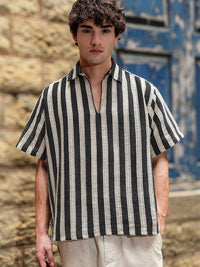 Eszett Men Classic Striped Casual Shirt