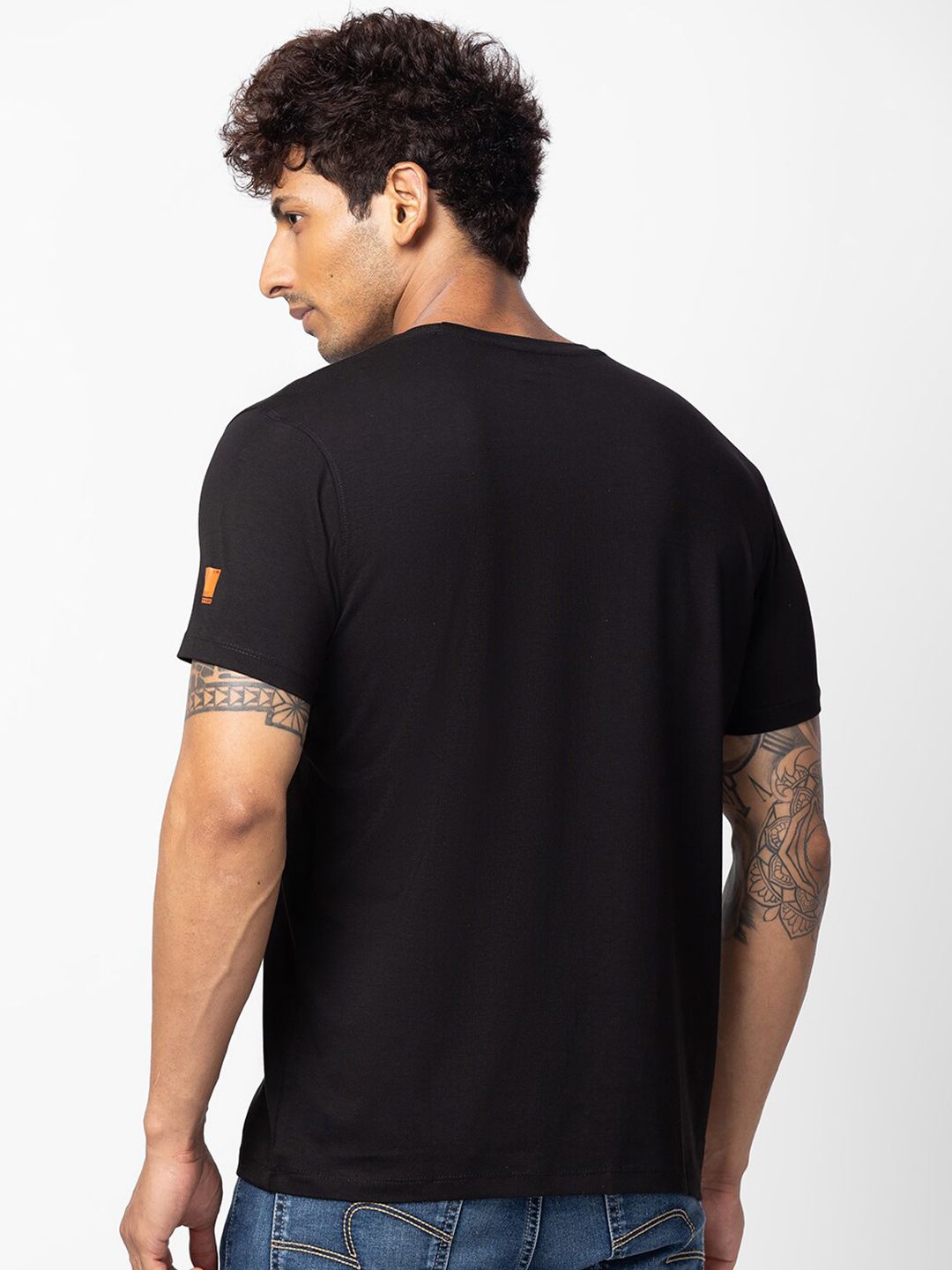 SPYKAR Men Typography Printed Slim Fit Cotton T-shirt