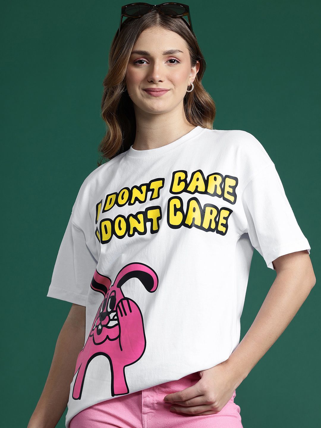 DressBerry Printed Drop-Shoulder Pure Cotton T-shirt