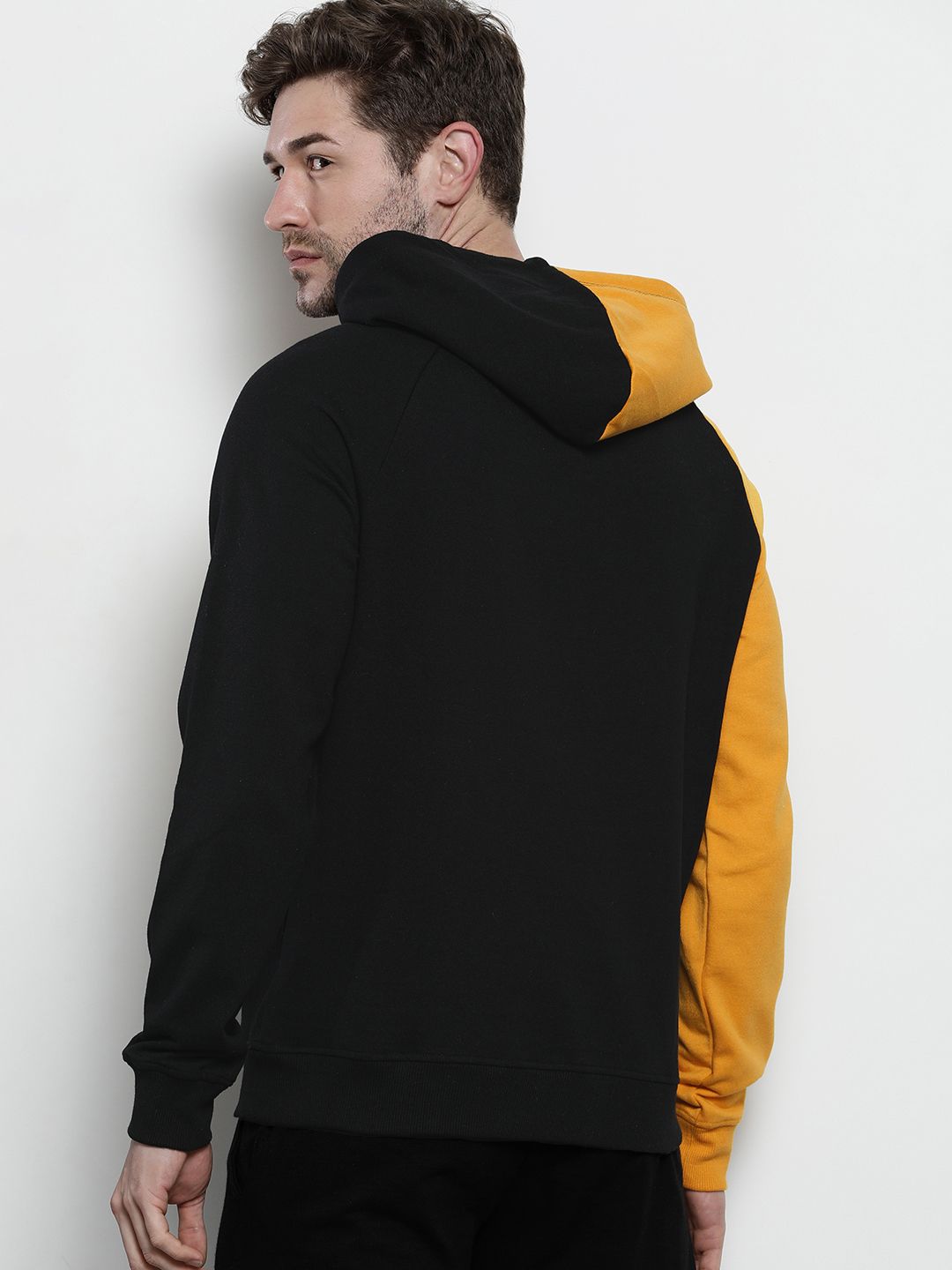 The Indian Garage Co Men Black Printed Hooded Sweatshirt