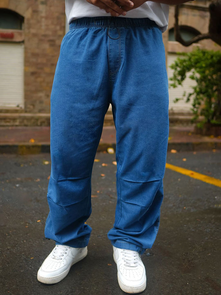 Seluar Jeans Setengah Bangkit Powerlook Lelaki Baggy Fit