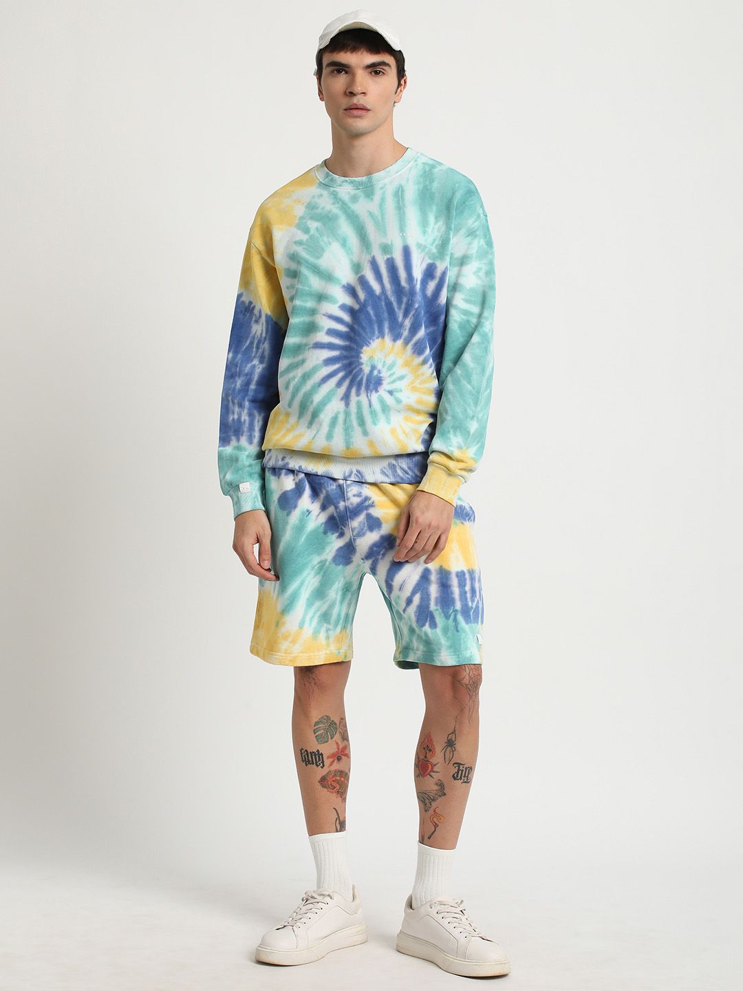 THE BEAR HOUSE Tie and Dyed Pure Cotton Pullover Sweatshirt