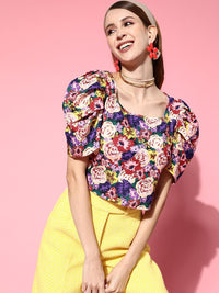 Berrylush Multi-coloured Floral Vacay Attire