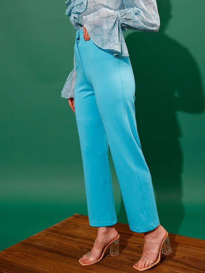 STREET 9 Women Regular Fit High-Rise Trousers