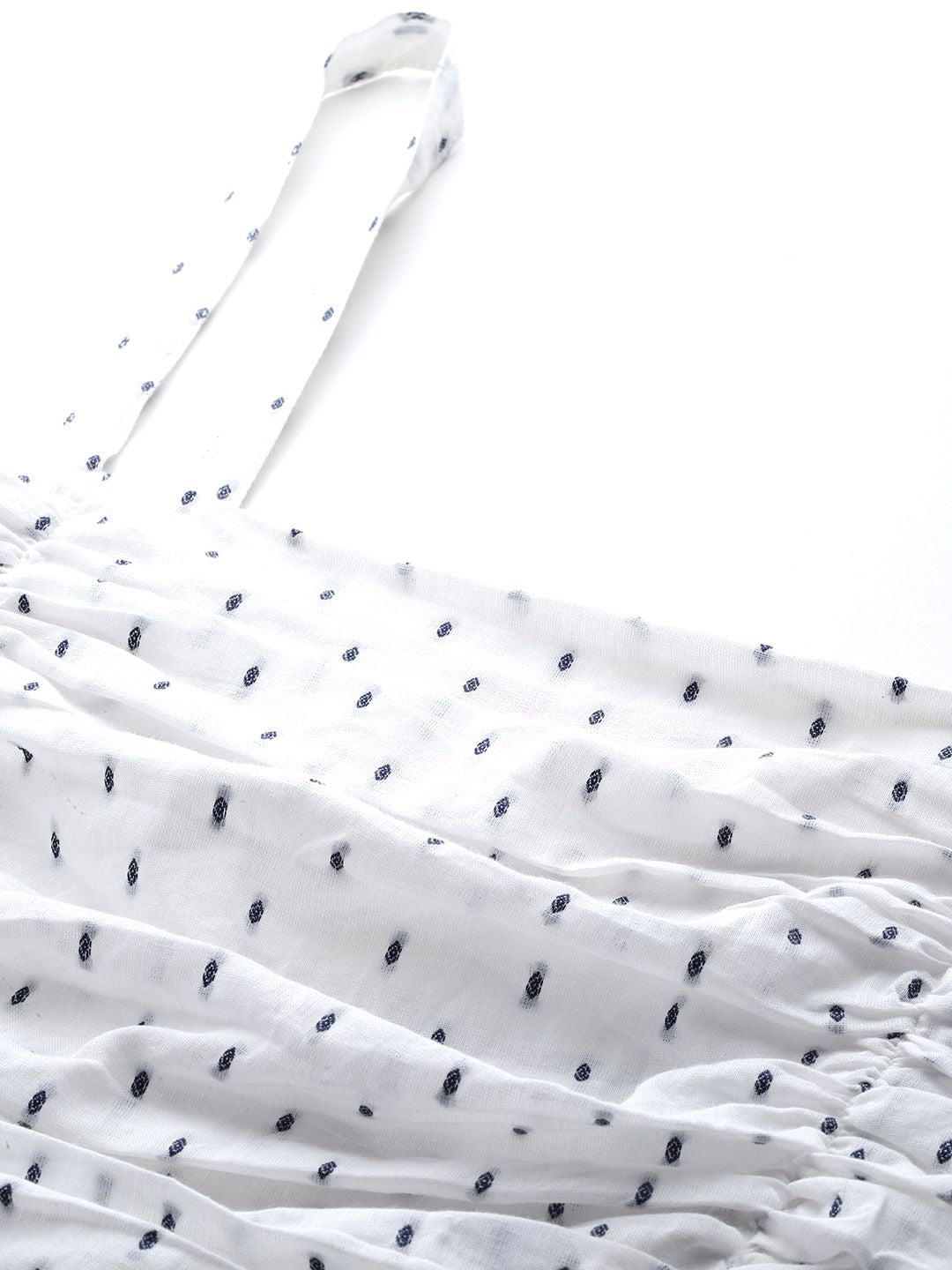 all about you Pure Cotton Self-Design Tiered A-Line Midi Dress