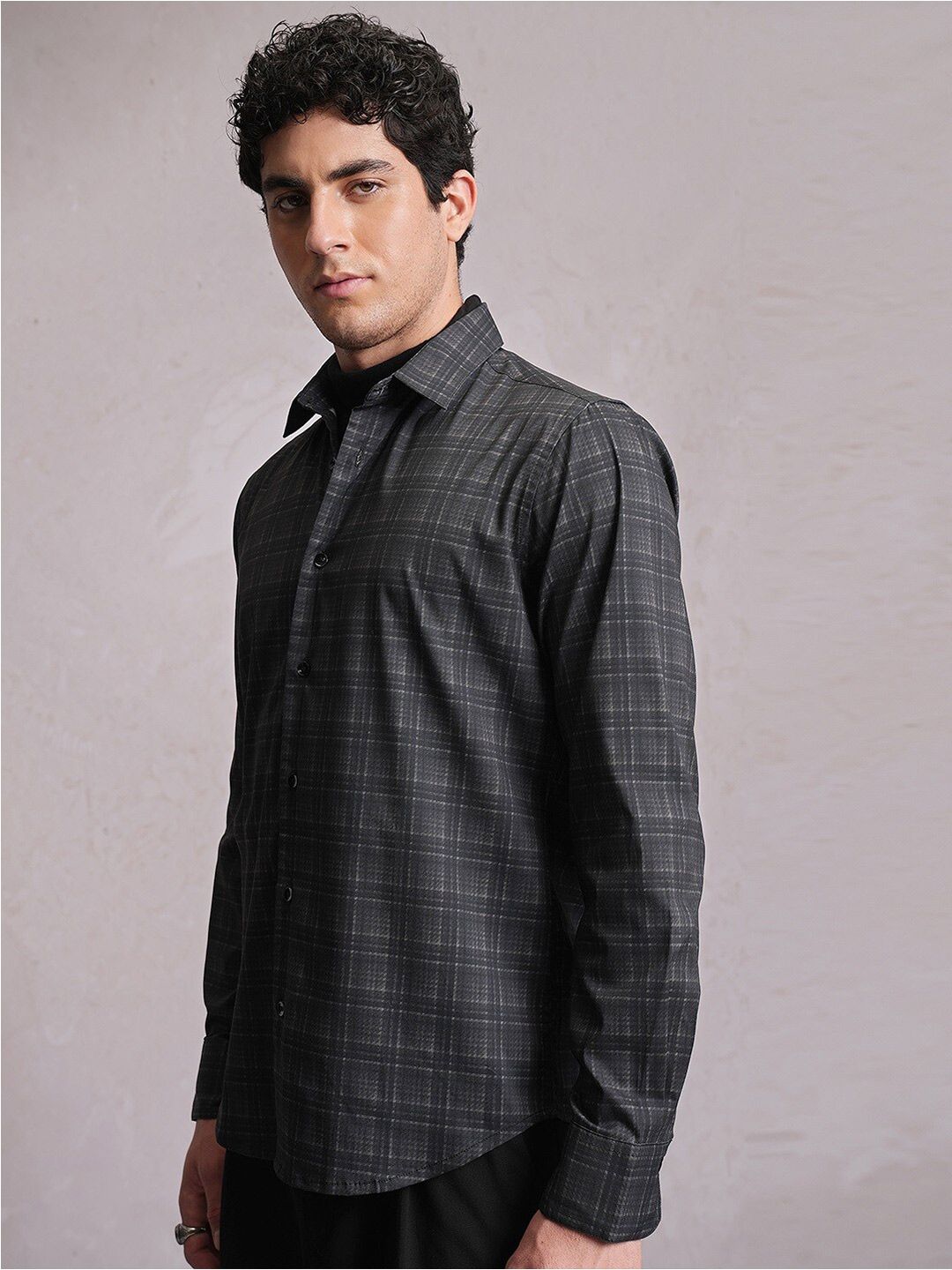 LOCOMOTIVE Luxe Satin Checked Shirt