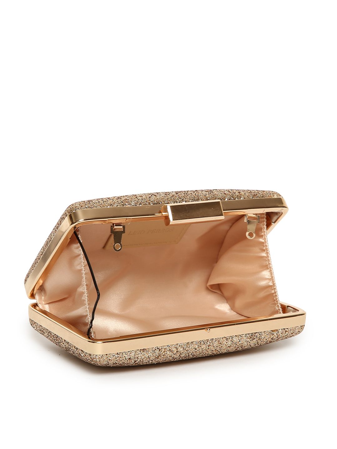 Lisa Hayden for Lino Perros Gold-Toned Shimmer Box Clutch