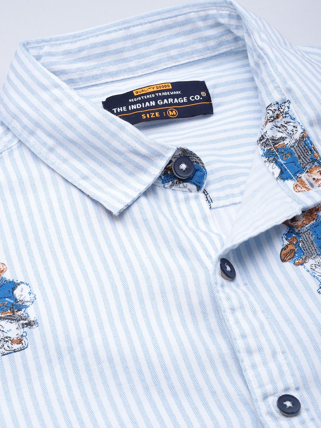 The Indian Garage Co Pure Cotton Animal Printed Casual Shirt