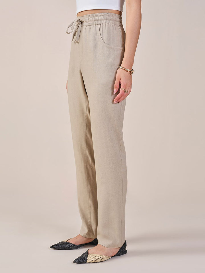 AND Women Mid Rise Regular Fit  Trousers