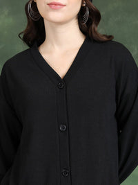 Tokyo Talkies Cardigan Sweater With Crop Top Wide Leg Trousers