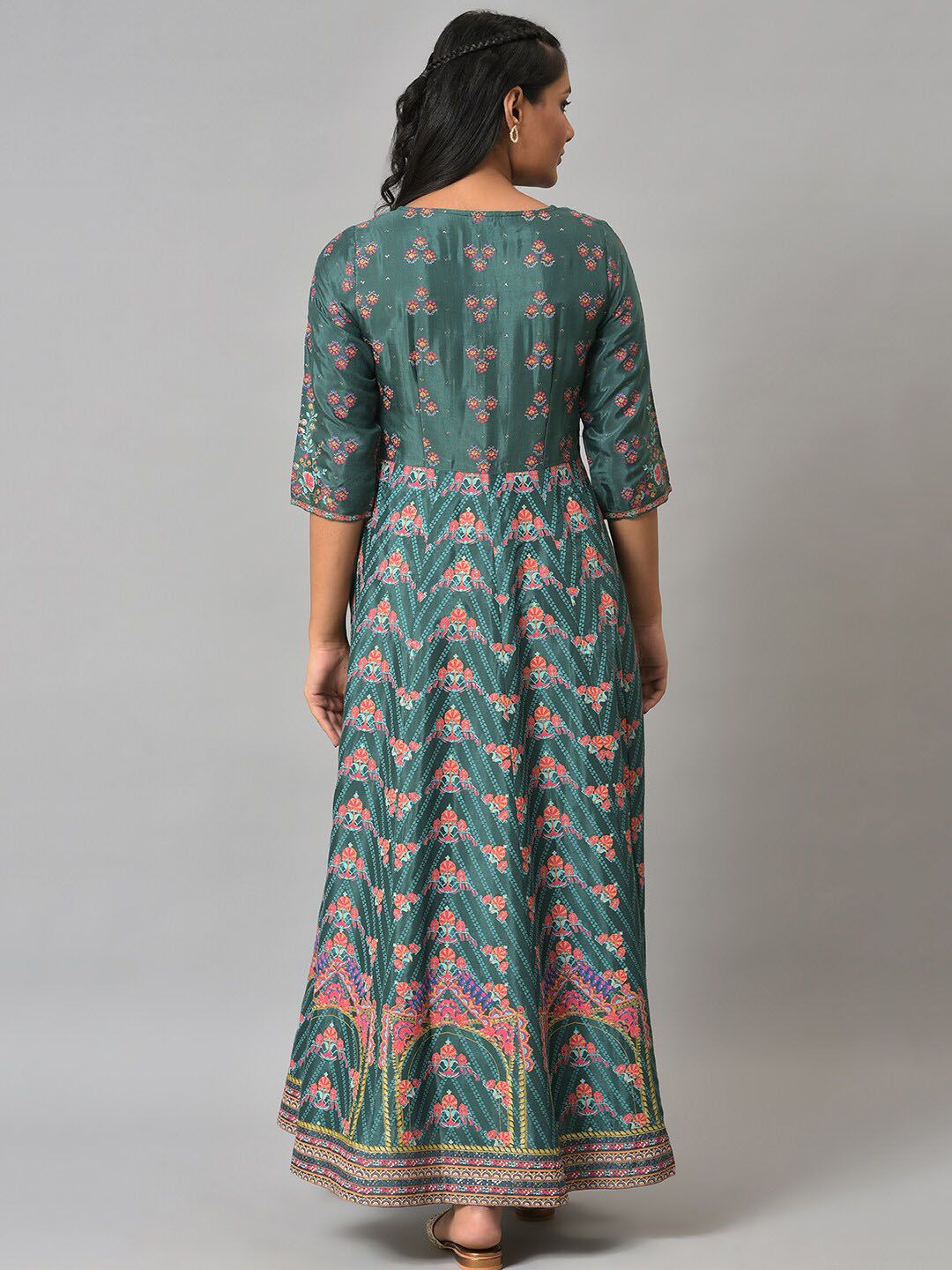 W Ethnic Motifs Printed Maxi Ethnic Dress