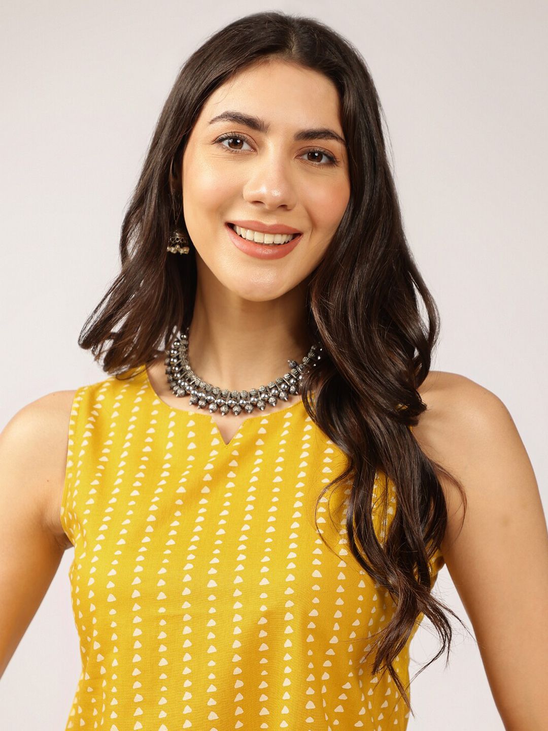 Anouk Geometric Printed Sleeveless Cotton Top