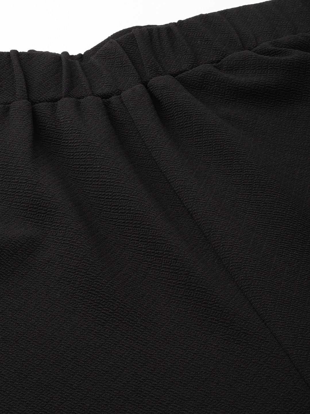 DressBerry Women Everyday Essential Textured Trousers