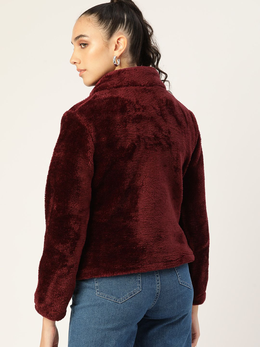 DressBerry Women Burgundy Tailored Jacket