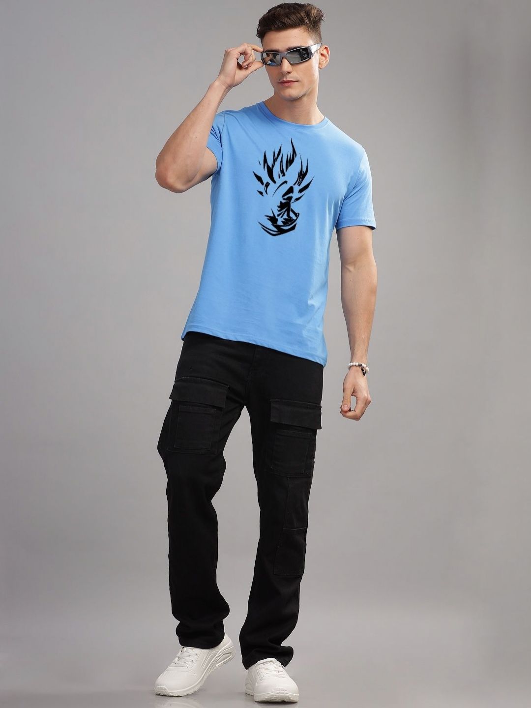 ADRO Men Typography Printed Raw Edge T-shirt