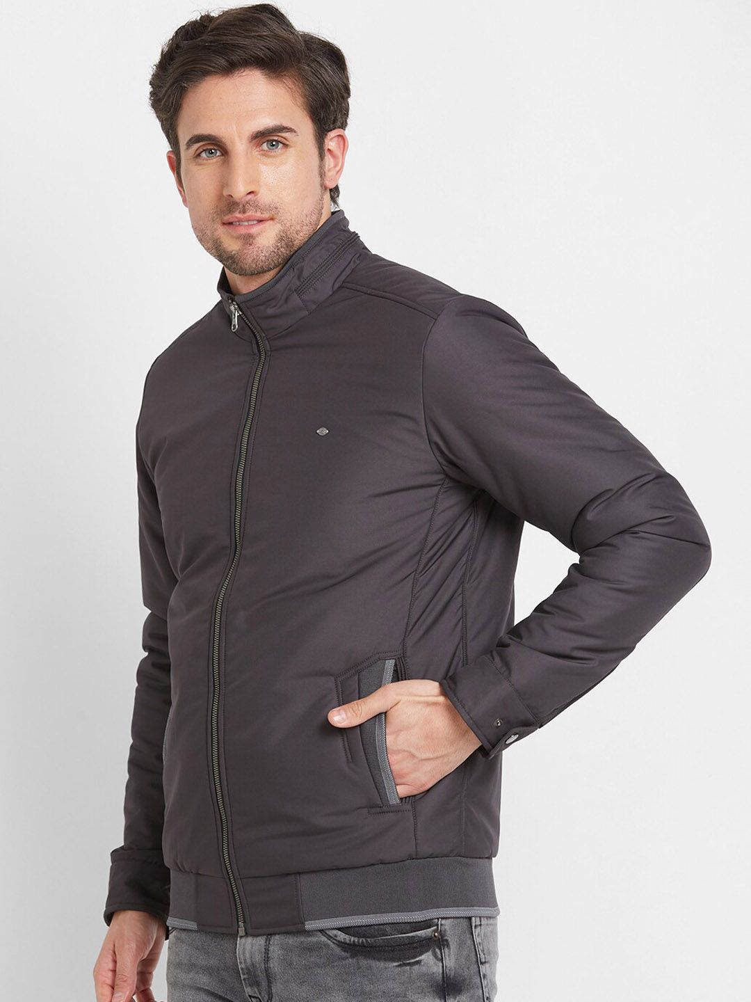 Being Human Mock Collar Padded Jacket