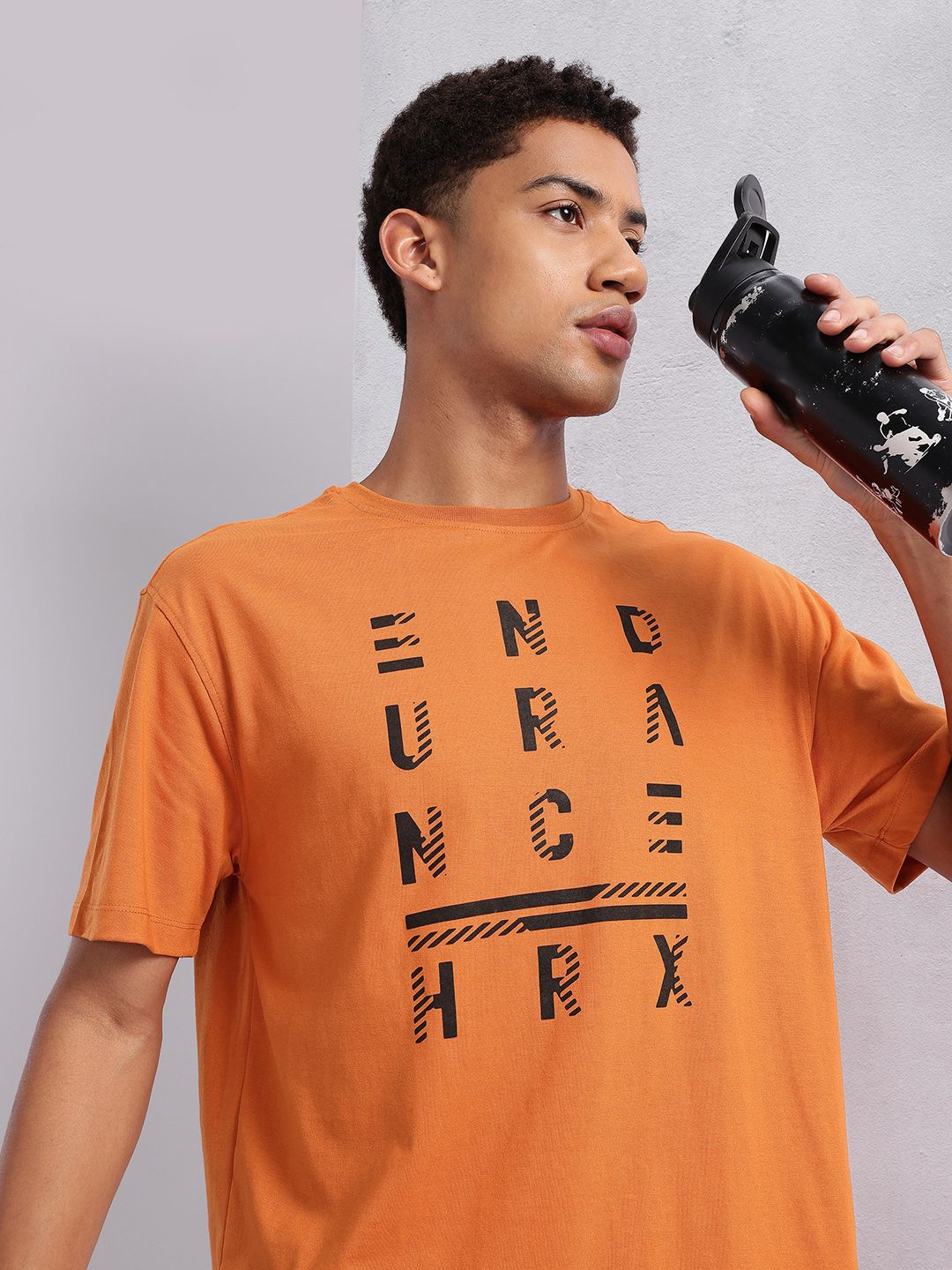 HRX by Hrithik Roshan Typography Printed Training T-shirt