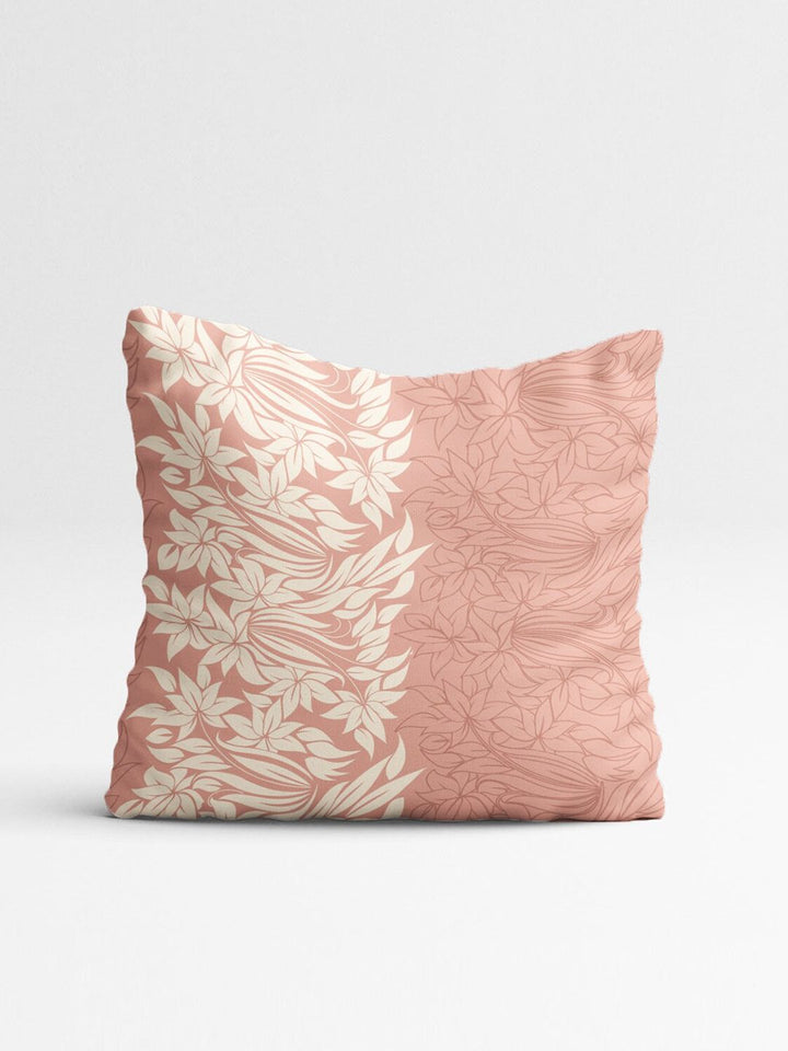 STITCHNEST Teal & Peach-Coloured Set of 5 Floral Printed 16"X16" Square Cushion Covers